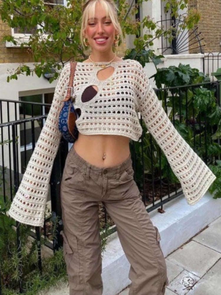 Hollow Out Crochet Crop Top
