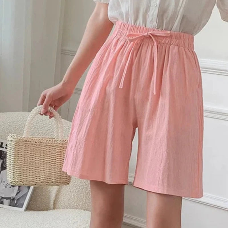 Breezy & Functional: Elastic Waist Cotton Shorts