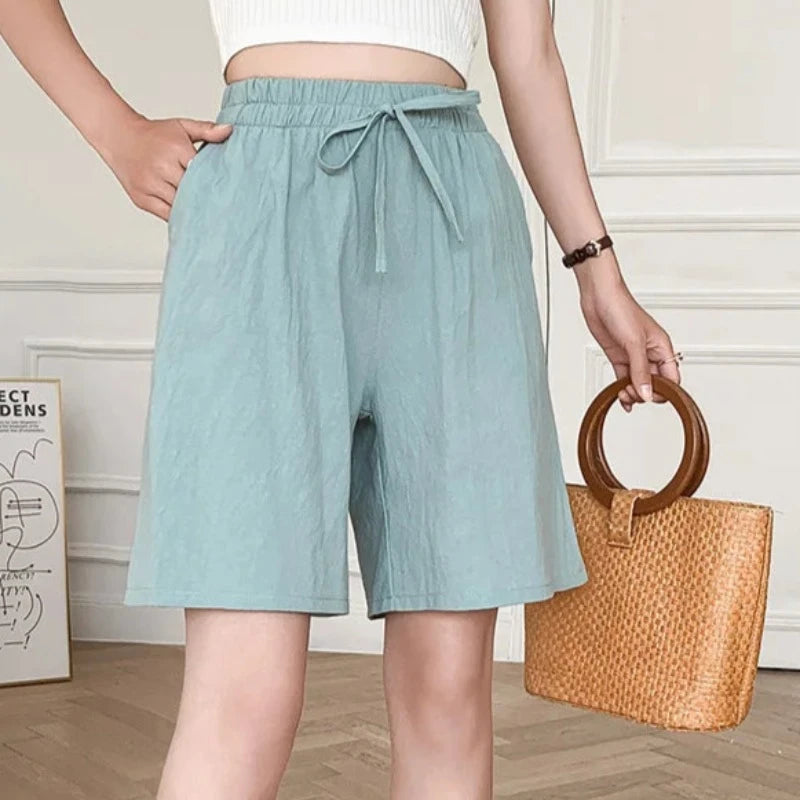 Breezy & Functional: Elastic Waist Cotton Shorts