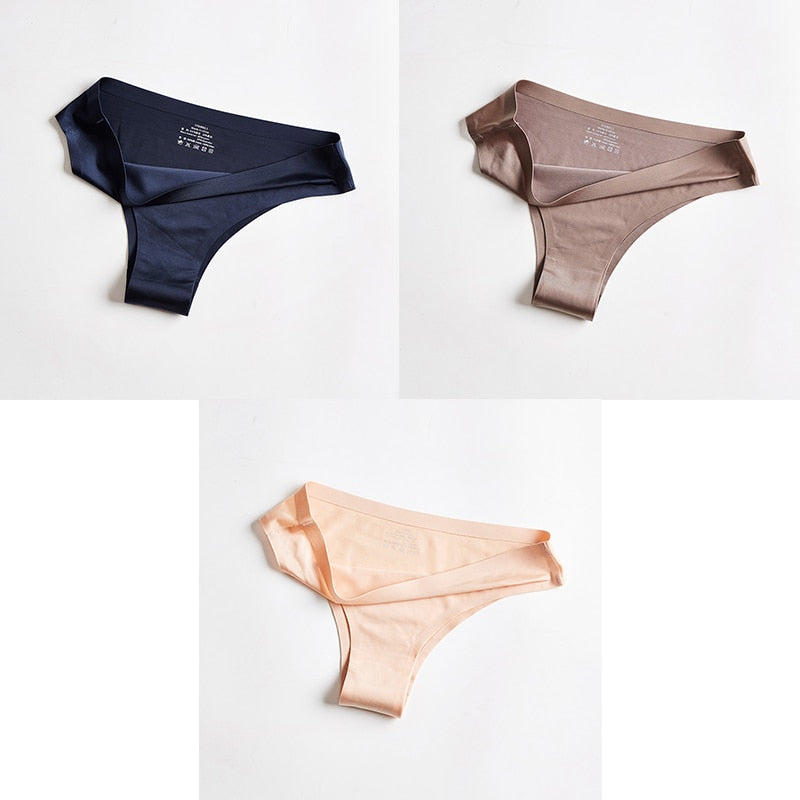 Pack Of 3 Ice-Cool, Silky, Seamless Thong