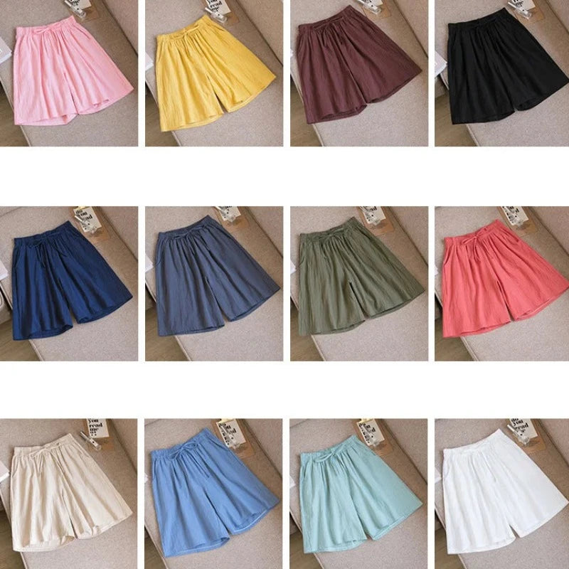 Breezy & Functional: Elastic Waist Cotton Shorts