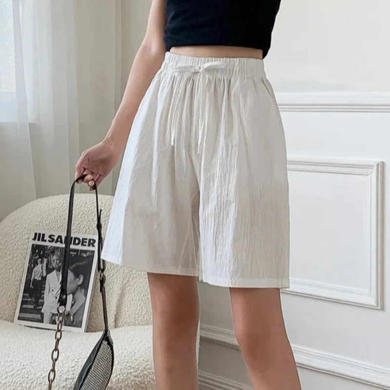Breezy & Functional: Elastic Waist Cotton Shorts