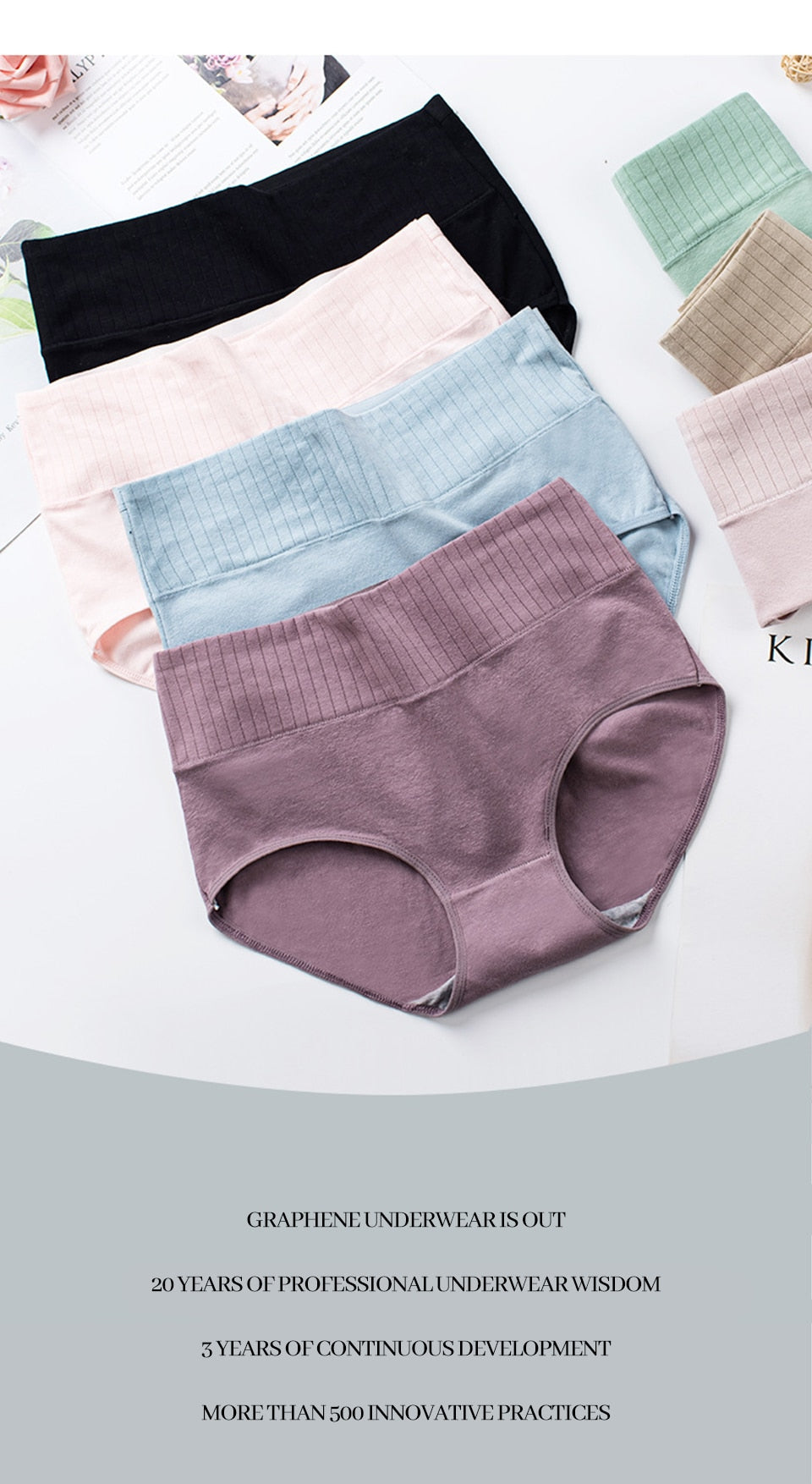 Soft & Breathable Cotton High Waist Briefs