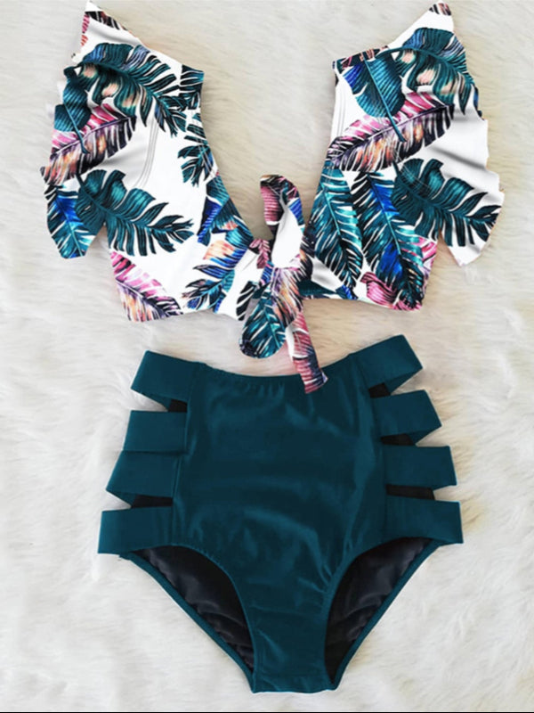 High Waist Ruffle Bikini Set