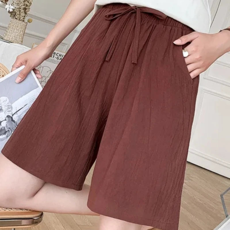 Breezy & Functional: Elastic Waist Cotton Shorts