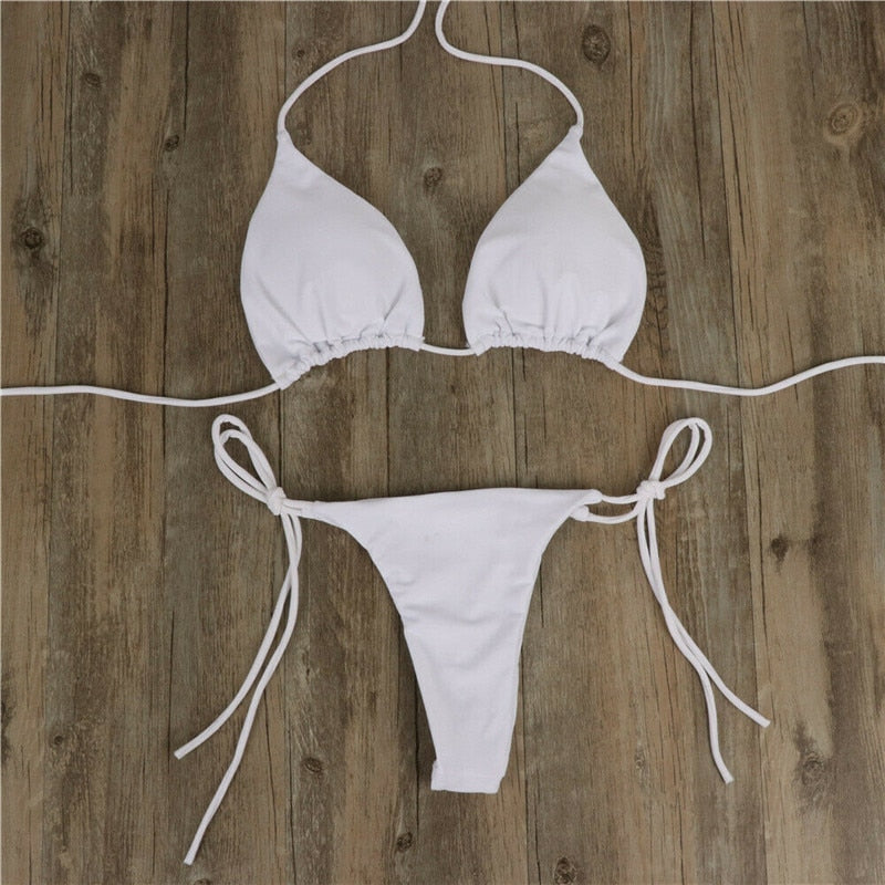 Alluring Triangle Bra & Tie Side Panty Bikini Set