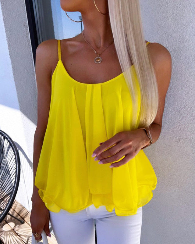 Women's Loose Chiffon Top: Comfortable Layering Essential