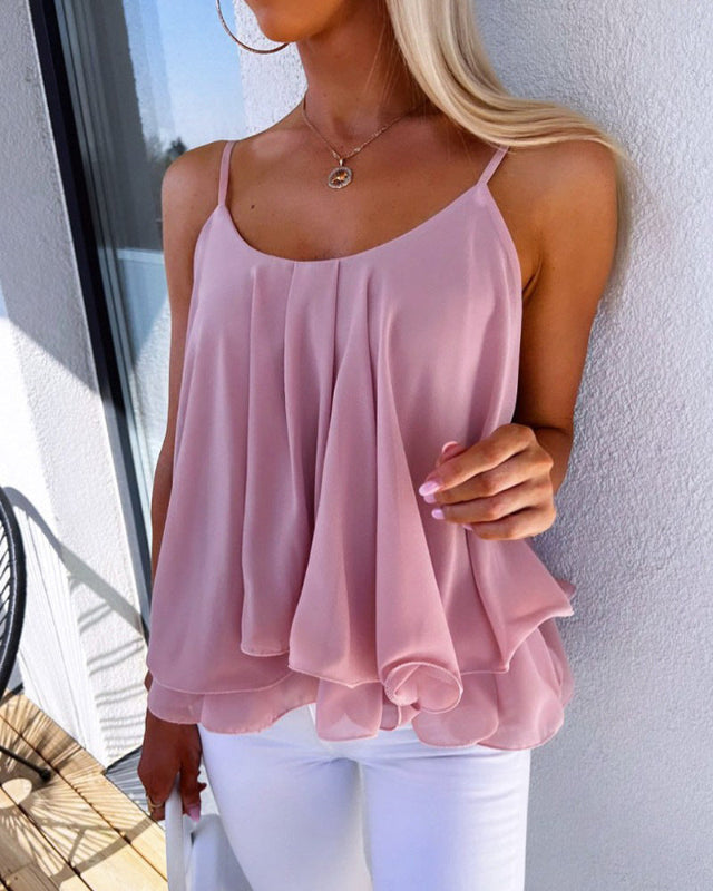 Women's Loose Chiffon Top: Comfortable Layering Essential