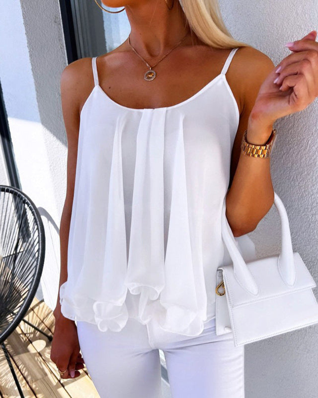 Women's Loose Chiffon Top: Comfortable Layering Essential