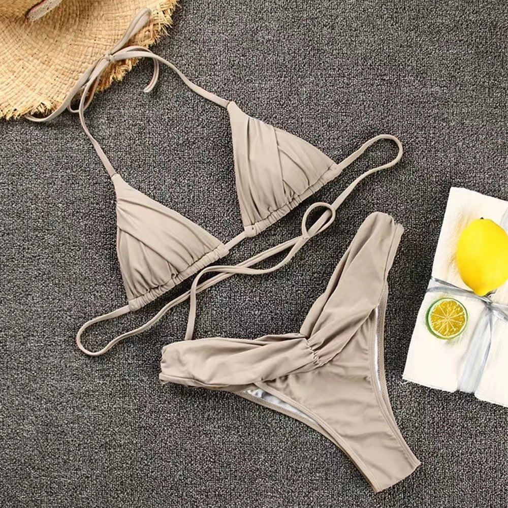 Sculpted Sensation: Brazilian Micro Bikini Set