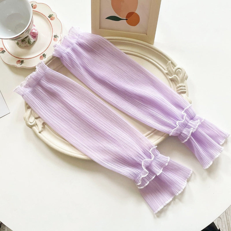 Sun Protection Lace Fingerless Full Arm Coverage