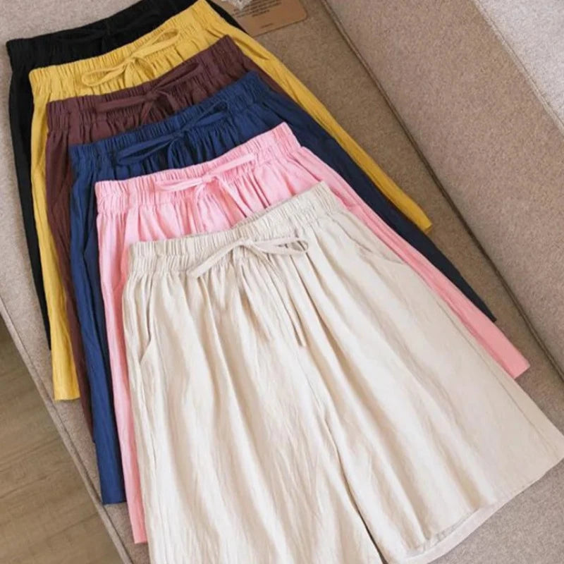 Breezy & Functional: Elastic Waist Cotton Shorts