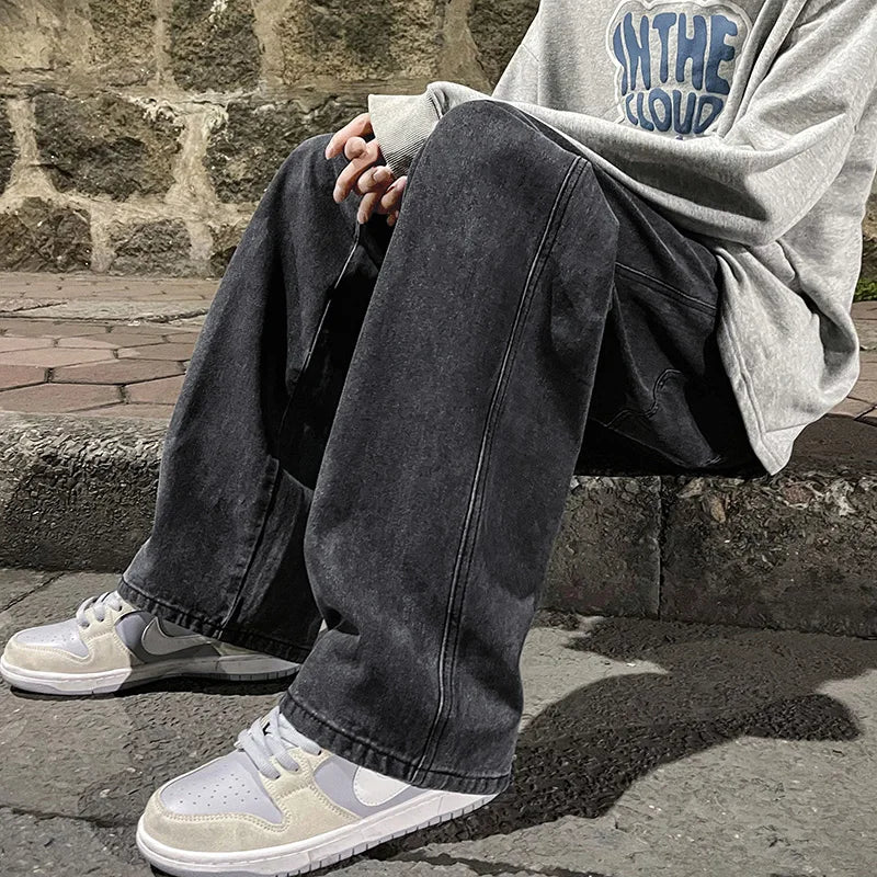 Hip Hop Vibe: Relaxed Fit Denim Wide Legs