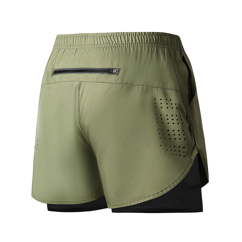 Workout Warrior: Men's Quick-Dry 2-Layer Shorts