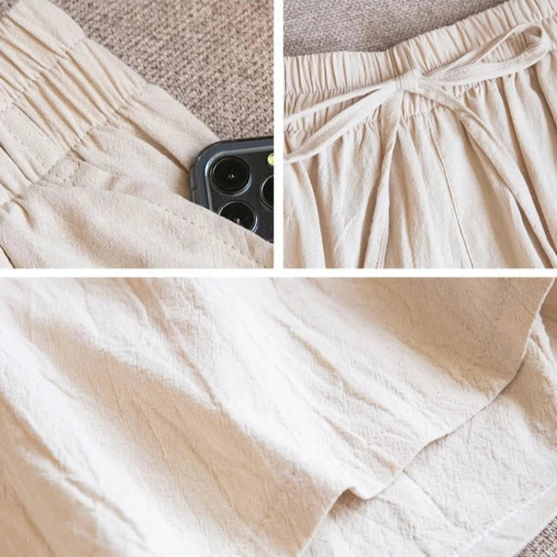 Breezy & Functional: Elastic Waist Cotton Shorts