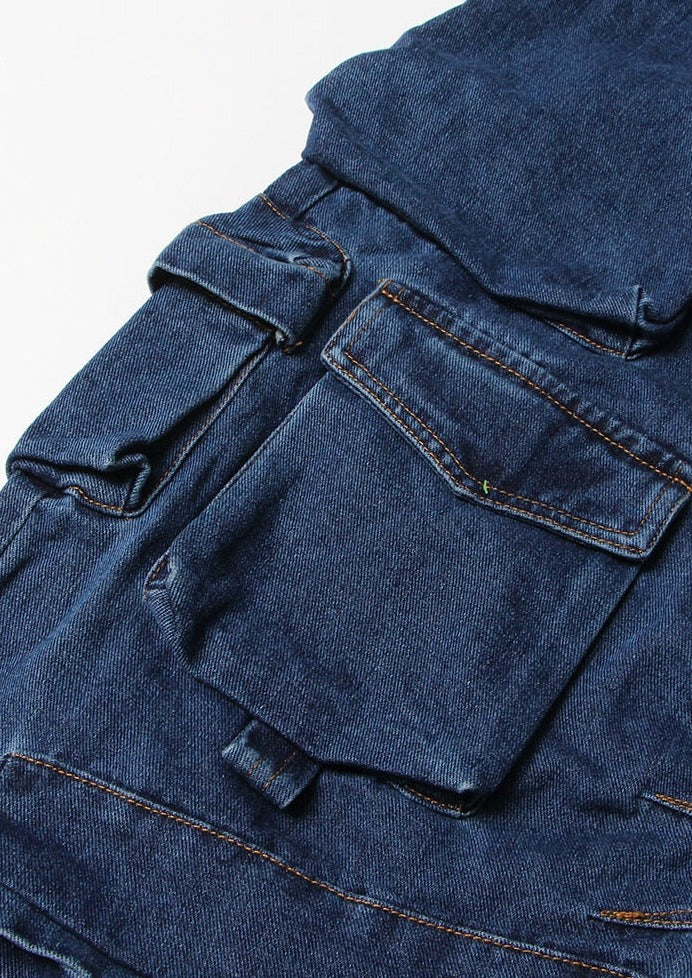 Pocket Symphony: Cargo Jeans In Patchwork Harmony