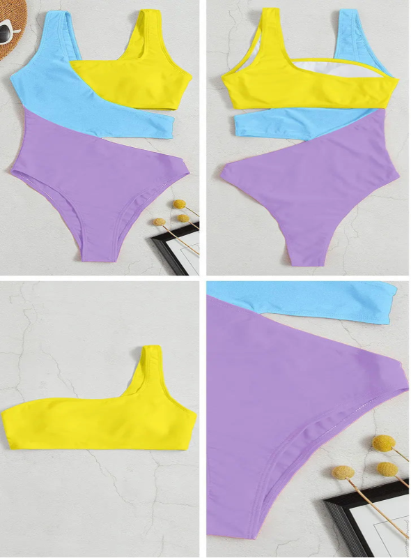 Colorful Duo Swimsuit: Summer Fun Essential