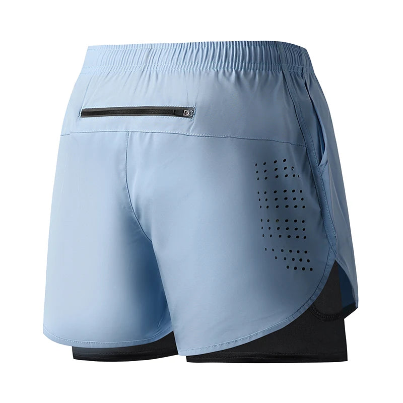 Workout Warrior: Men's Quick-Dry 2-Layer Shorts