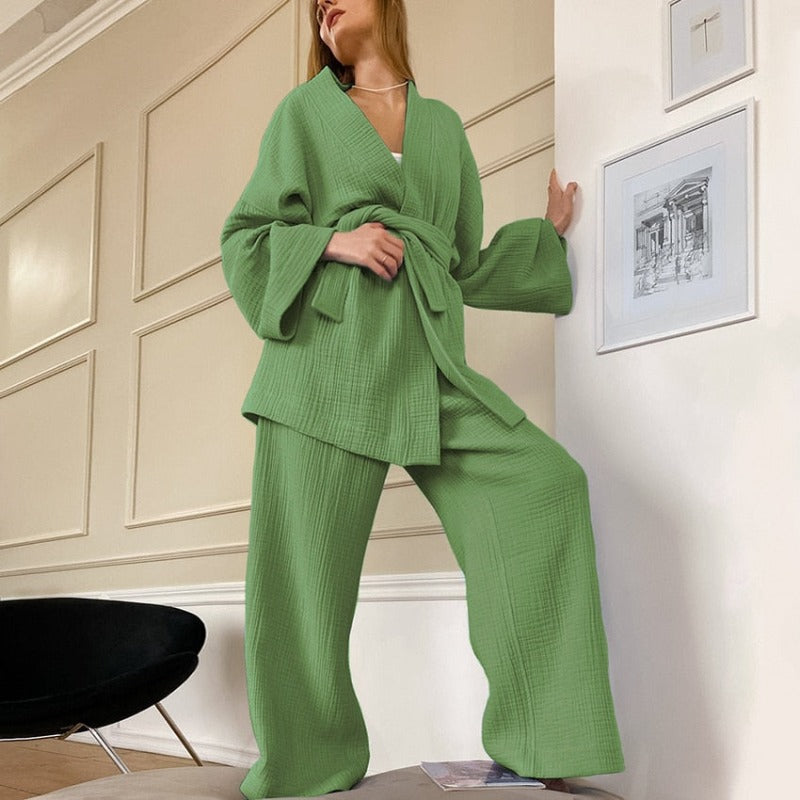 Awaken Your Inner Goddess: Luxurious 100% Cotton Kimono Pjs