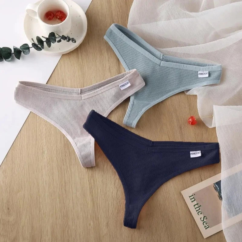 The Perfect Base: Women's Cotton G-String Thongs (Pack Of 3)