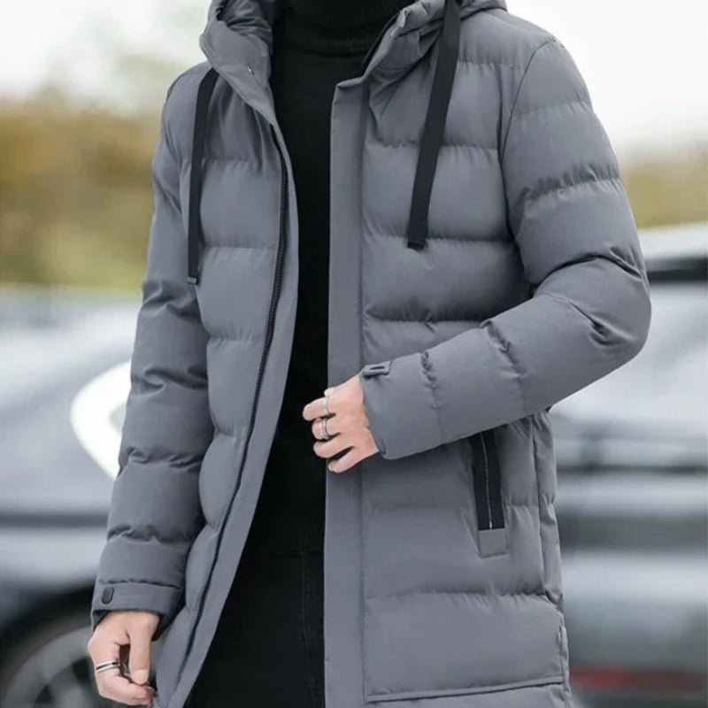 Winter-Ready Elegance: Men's Detachable Hood Down Coat