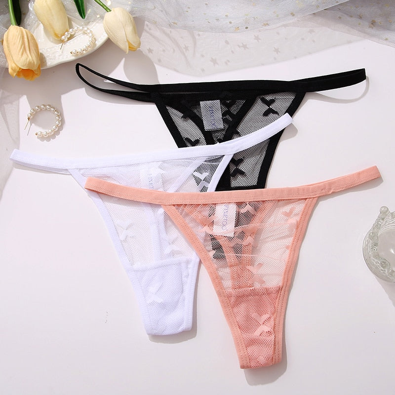 2 PCS Elegant Transparent Thong: Seamless, Breathable & Comfortable
