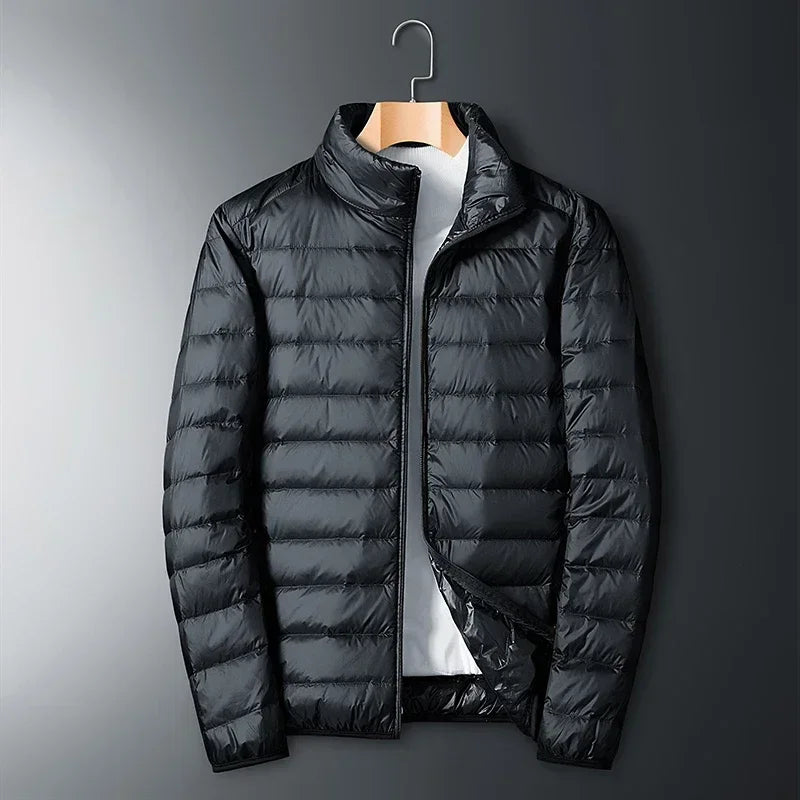 Featherlight Warmth: Men's Waterproof Down Jacket