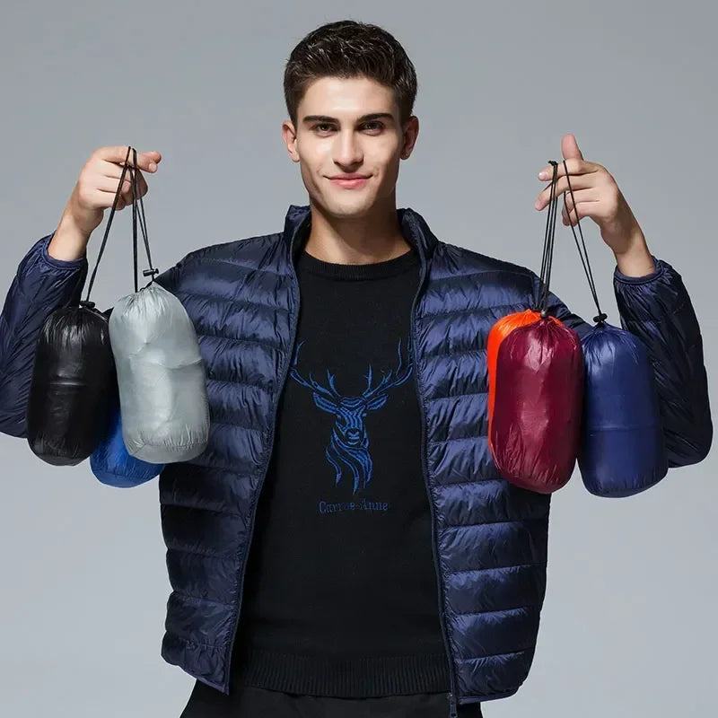 Featherlight Warmth: Men's Waterproof Down Jacket