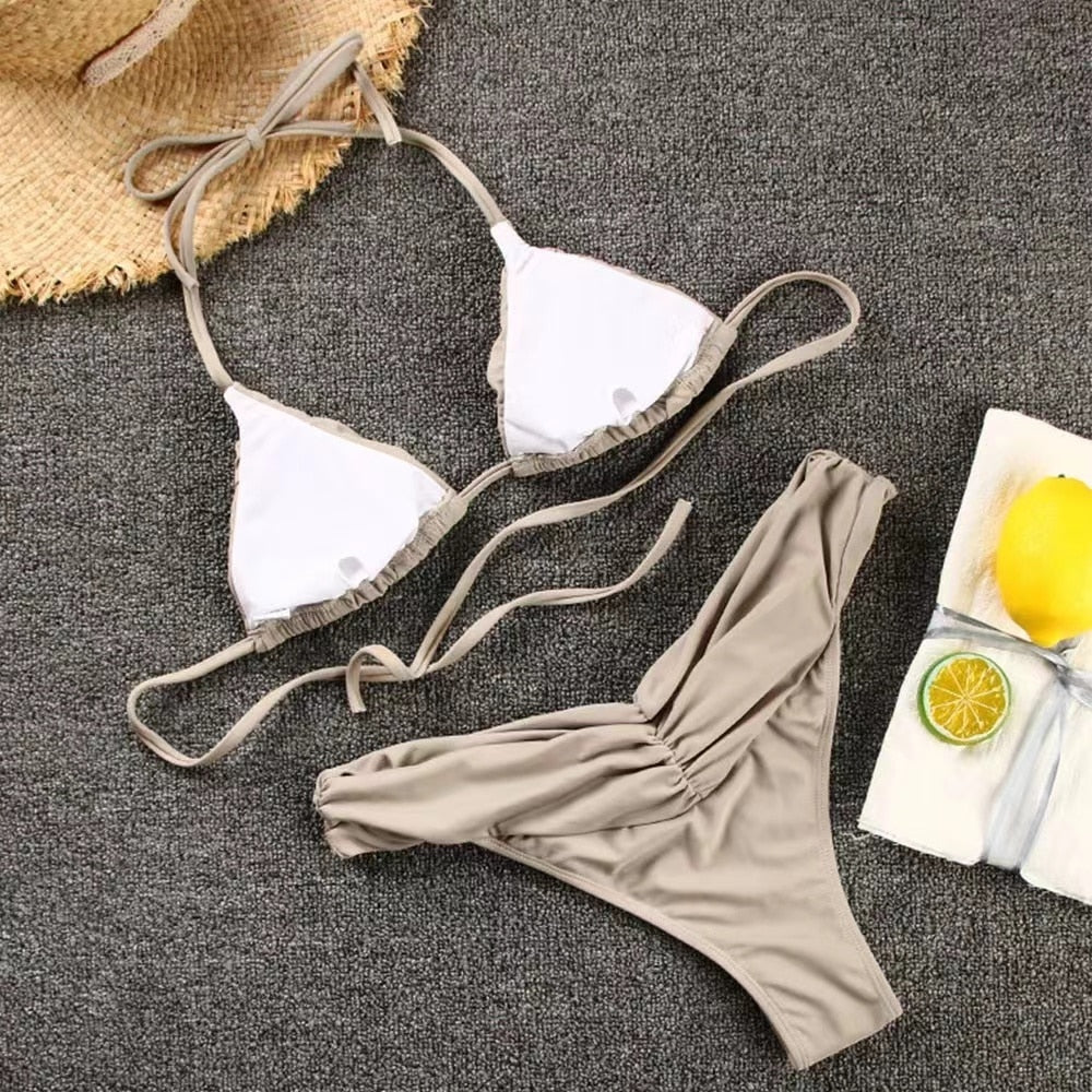 Sculpted Sensation: Brazilian Micro Bikini Set