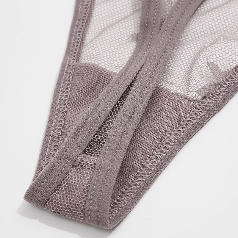 2 PCS Elegant Transparent Thong: Seamless, Breathable & Comfortable