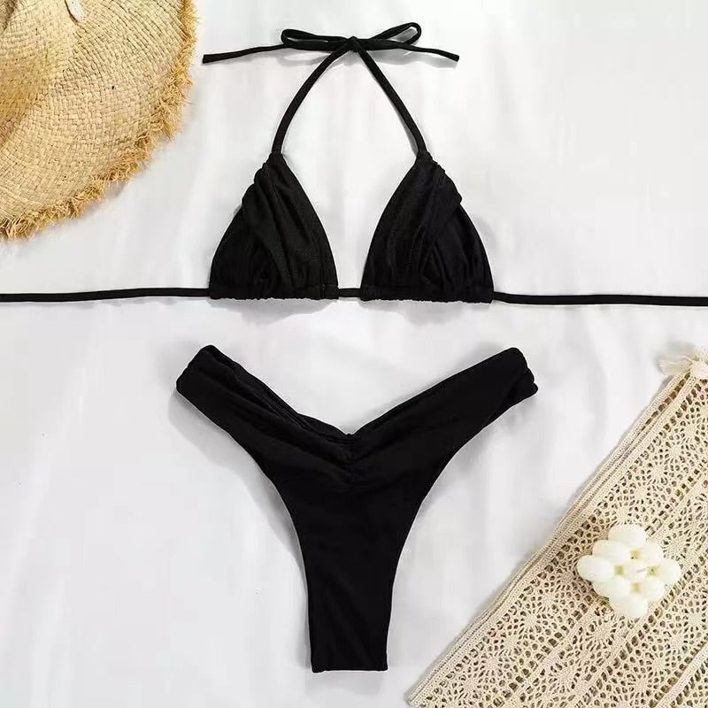 Sculpted Sensation: Brazilian Micro Bikini Set