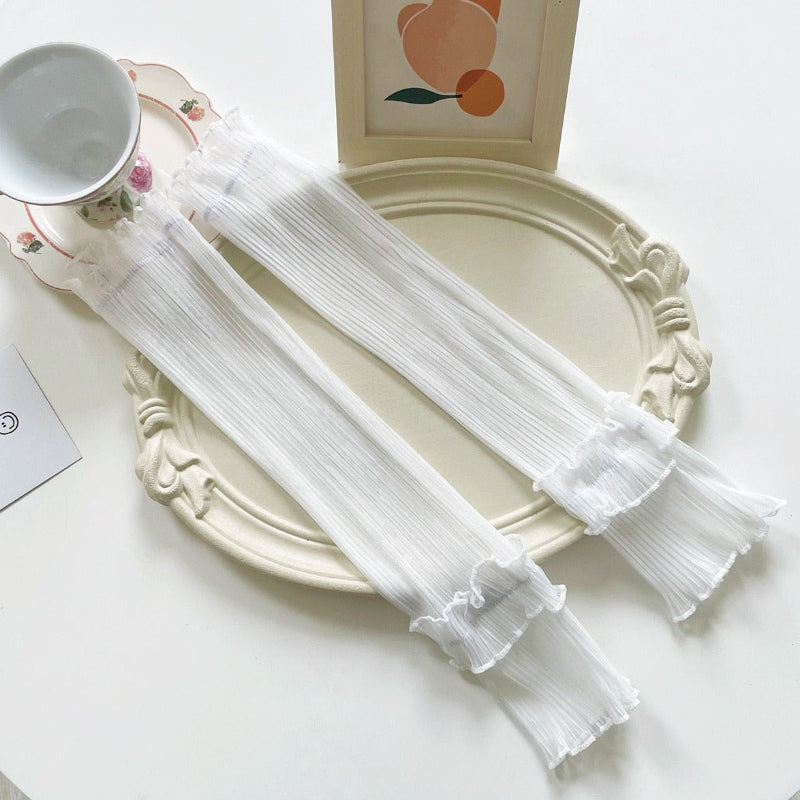 Sun Protection Lace Fingerless Full Arm Coverage