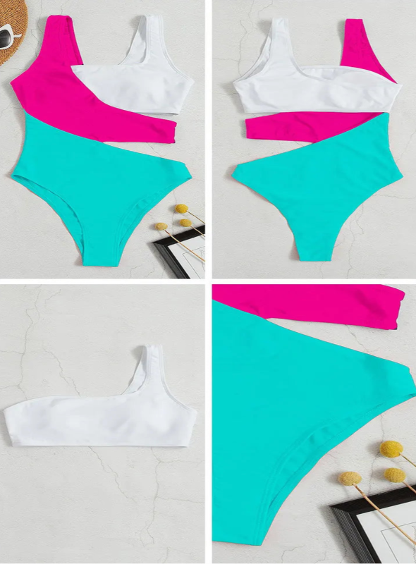 Colorful Duo Swimsuit: Summer Fun Essential
