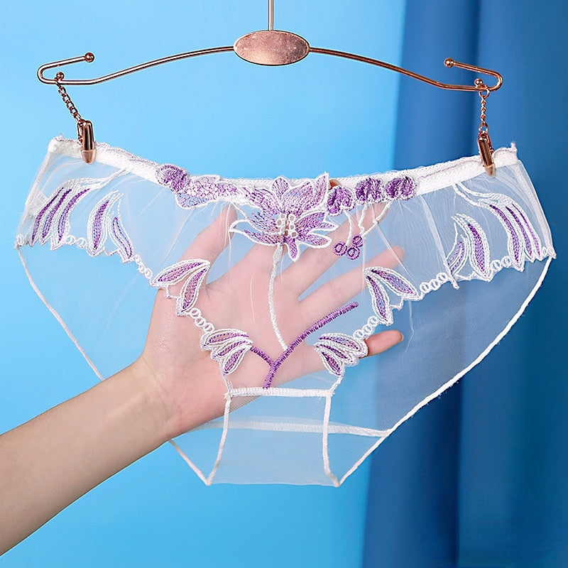 Transparent Floral Sheer Panties
