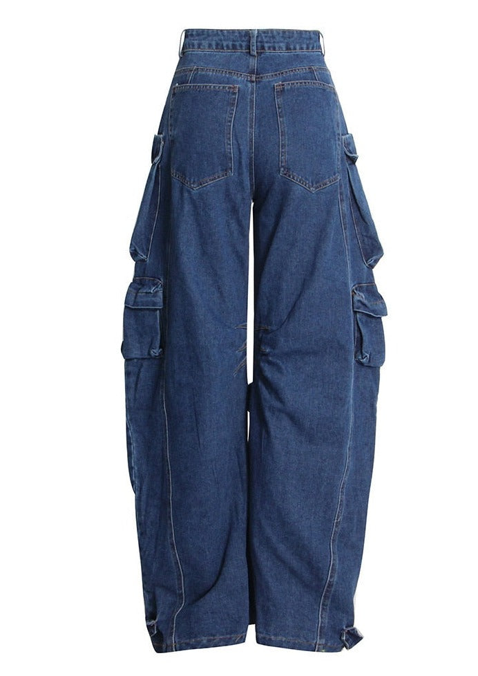 Pocket Symphony: Cargo Jeans In Patchwork Harmony