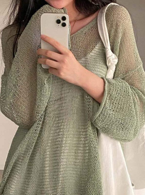 Effortless Edge: Oversize Hollow Out Pullover (Soft Fabric, Everyday Wear)