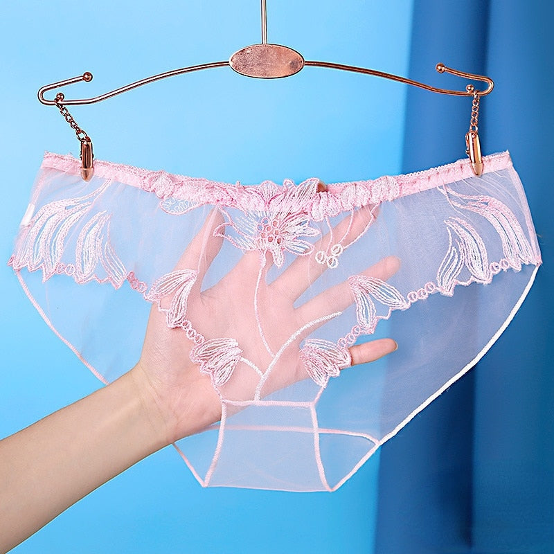 Transparent Floral Sheer Panties