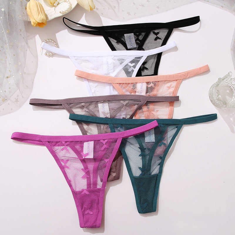 2 PCS Elegant Transparent Thong: Seamless, Breathable & Comfortable
