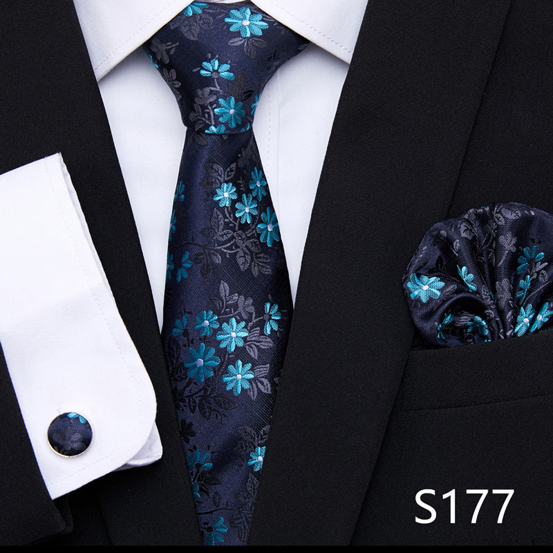 The All-In-One Accessory Powerhouse: Tie, Handkerchief, & Cufflinks Set