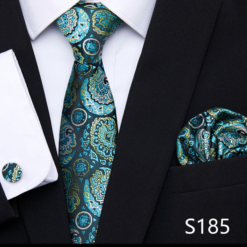 The All-In-One Accessory Powerhouse: Tie, Handkerchief, & Cufflinks Set