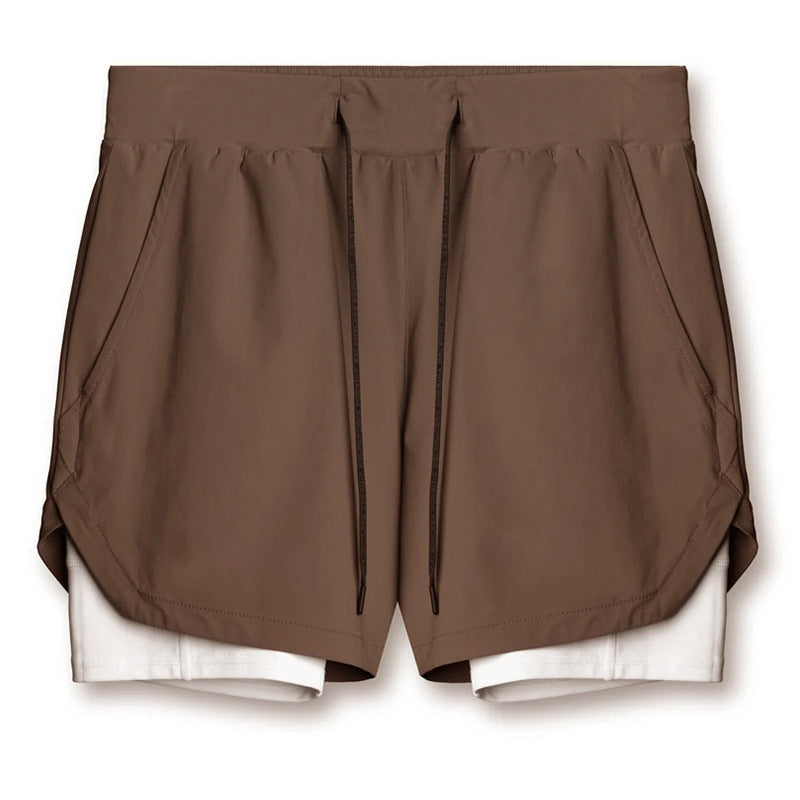 Conquer Your Workout In Comfort: Double-Layered Shorts With Hidden Pockets