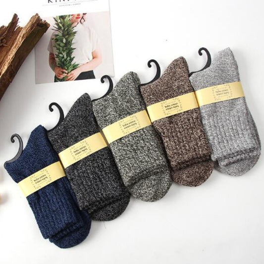 Solid Color Terry Wool Socks