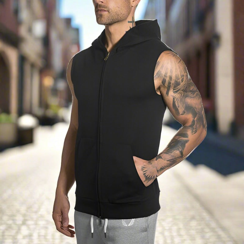 Conquering Summer In Comfort: The Sleeveless Cotton Hoodie