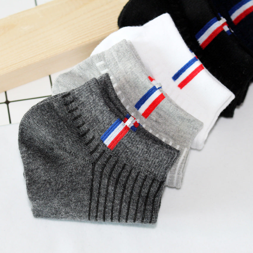 5 Pairs Of Thin, Breathable Cotton Socks