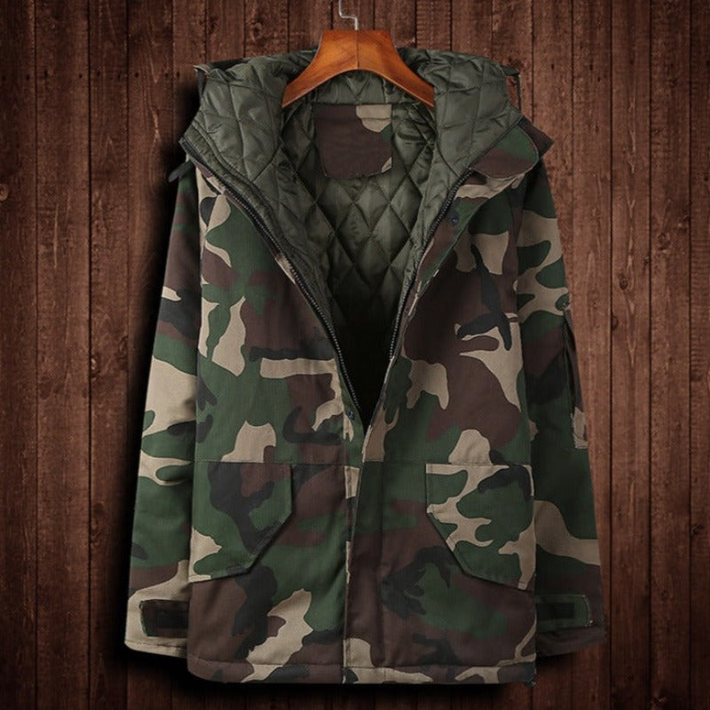 Concealed Comfort: Camouflage Cotton Jacket