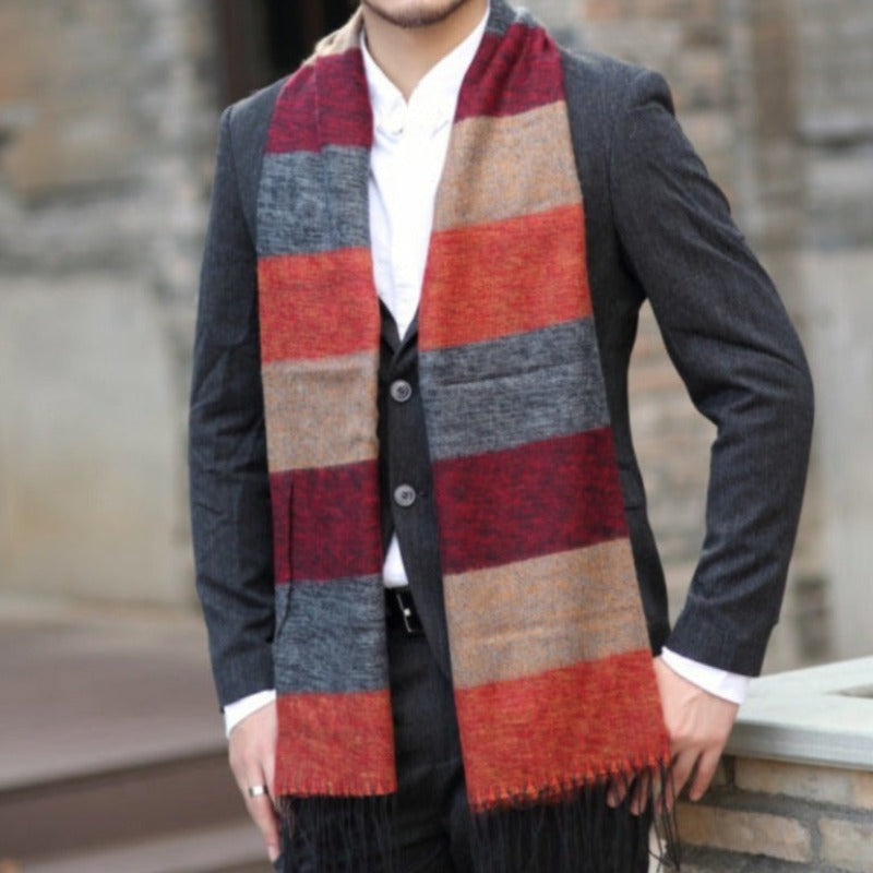 Cashmere Touch Luxe Scarf: Stripe Up Your Style