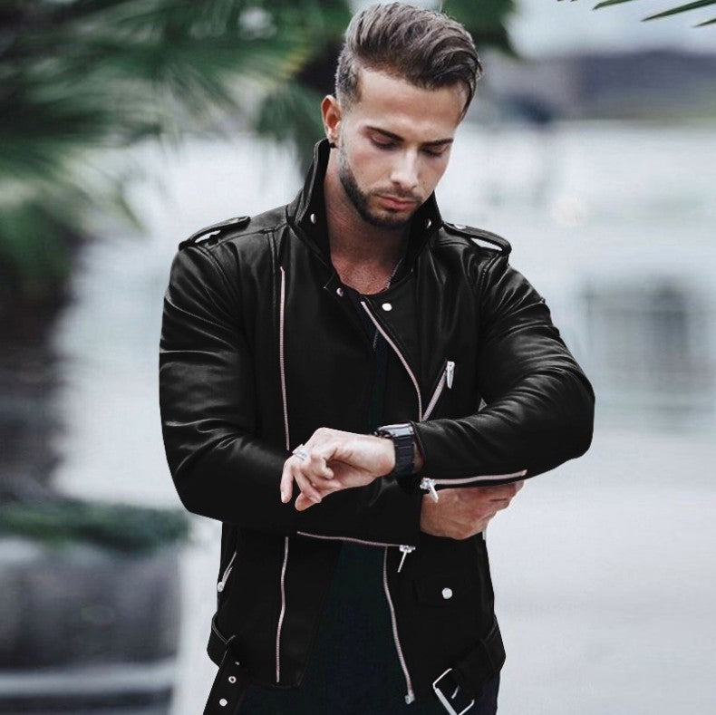 Sleek & Stylish: Slim Leather Jacket