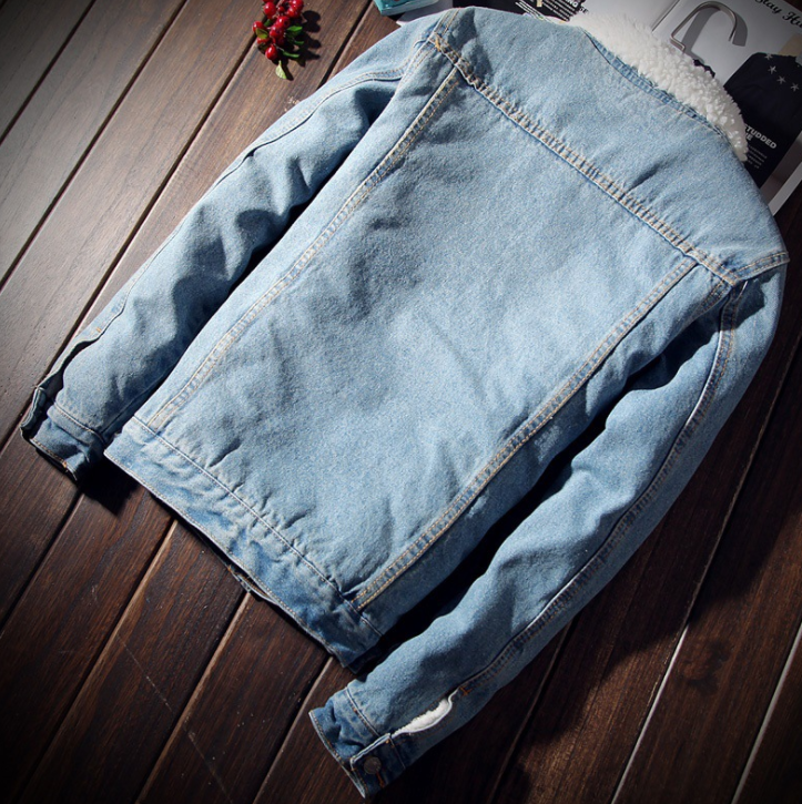 Oversized Denim Bomber Jacket