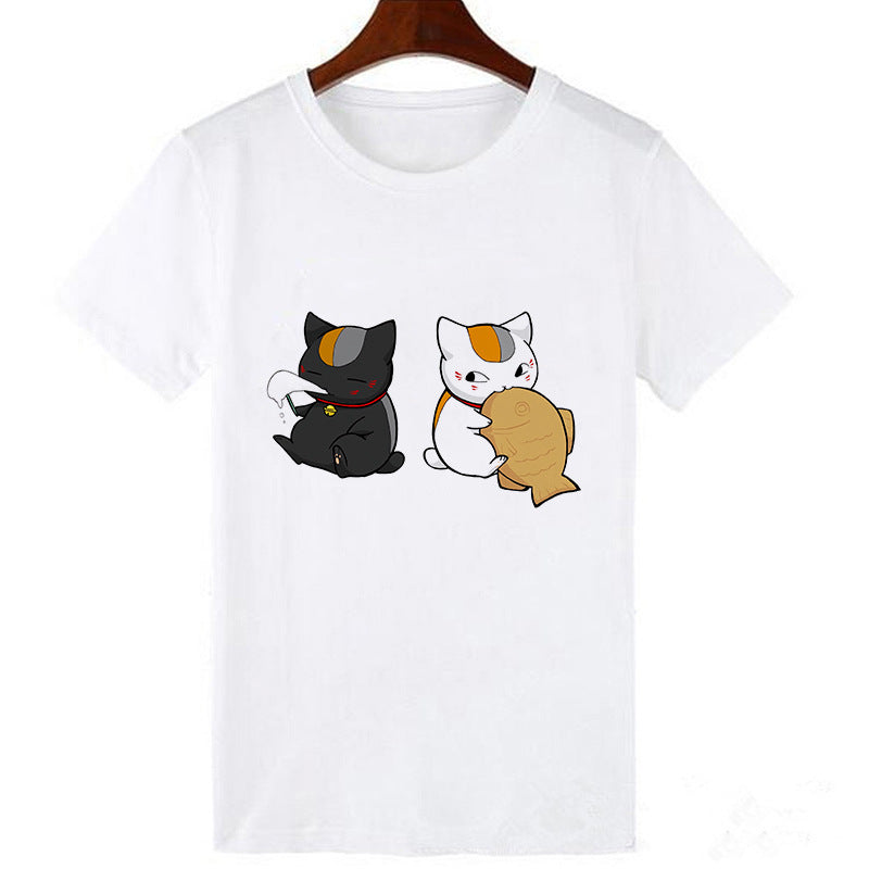 Meow-ve Over Basic: Modal Cat Print T-Shirt