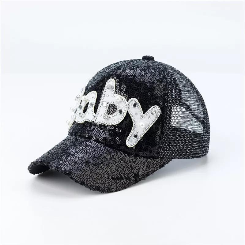 Sparkly Sun Protection: Baseball Cap With Sequins